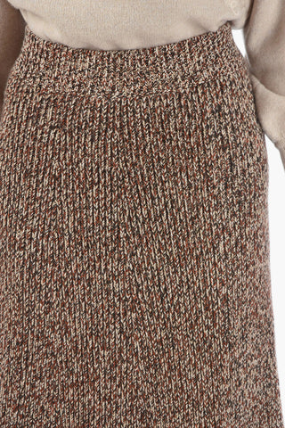 Cashmere Blend Knitted Midi Skirt