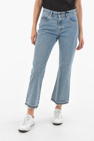 Raw Cut-edged Cropped Fit Bootcut Denims