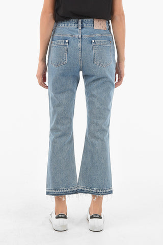 Raw Cut-edged Cropped Fit Bootcut Denims