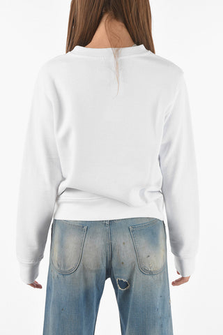 MM0 Maxi Printed Logo on The Front Crew-Neck Sweatshirt