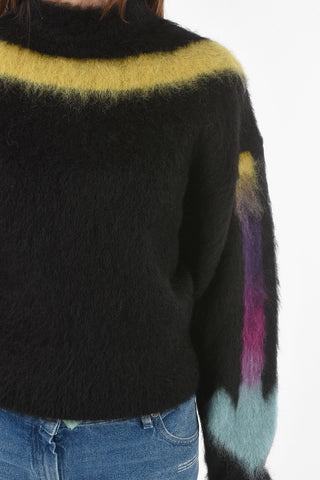 Fuzzy Wool Blend ARROW Crewneck Sweater