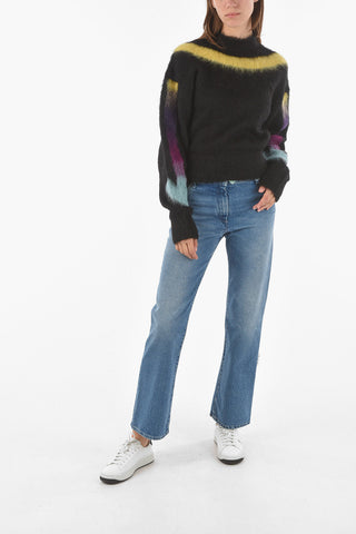 Fuzzy Wool Blend ARROW Crewneck Sweater