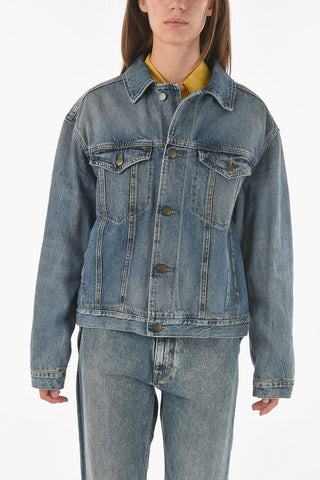 MM1 Giubbotto in Denim Foderato con Interno shephard's check