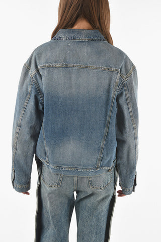 MM1 Giubbotto in Denim Foderato con Interno shephard's check