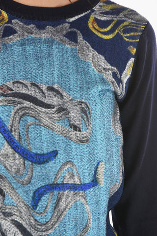 MM0 Silk Details Wool Sweater