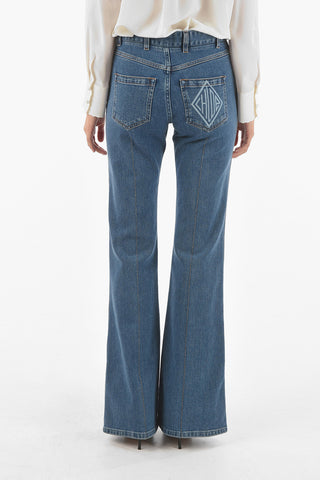 5 Pocket Visible Stitching Bootcut Denims