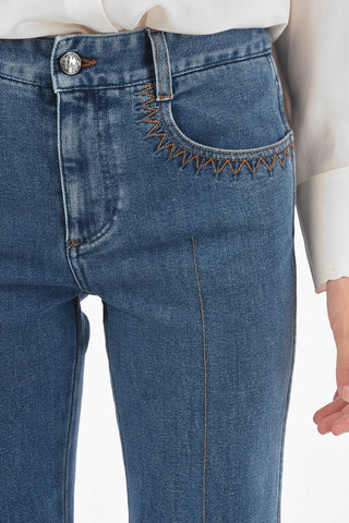 5 Pocket Visible Stitching Bootcut Denims
