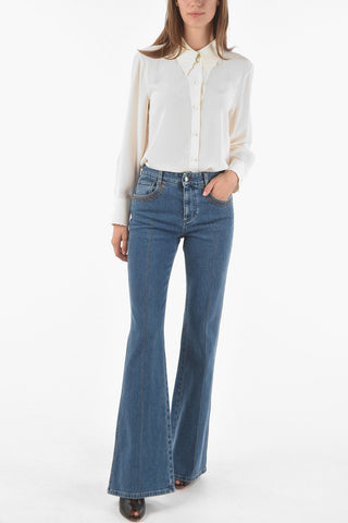 5 Pocket Visible Stitching Bootcut Denims