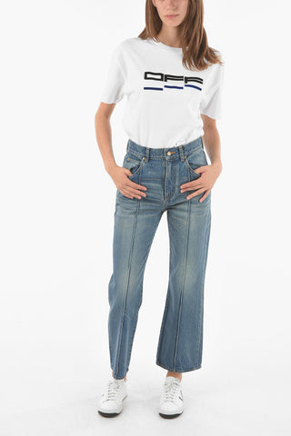 5 Pocket Cropped Fit Side Seamed Denims
