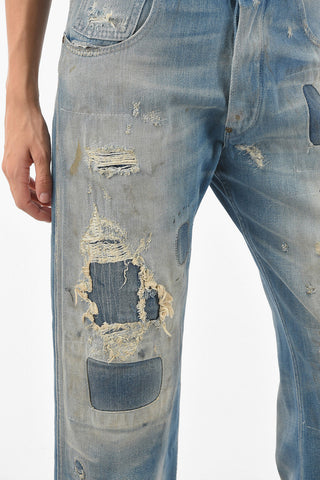 Baggy Fit Distressed Jeans 22cm