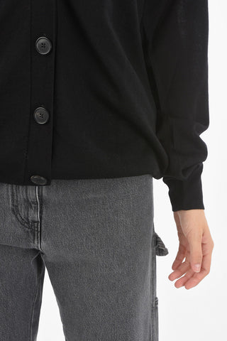 MM4 cardigan in lana con scollo a v
