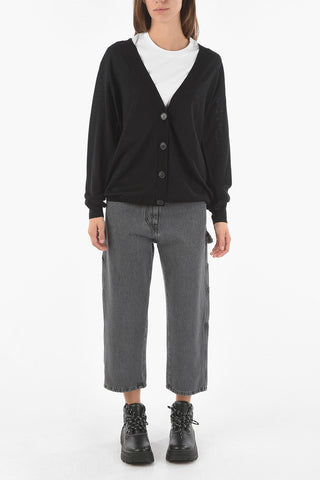 MM4 cardigan in lana con scollo a v
