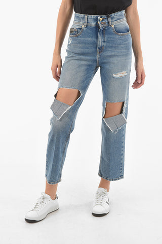 COUTURE 5 Pocket Light Wash Distressed Denims