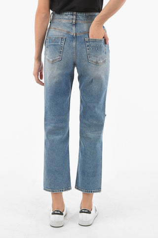 COUTURE 5 Pocket Light Wash Distressed Denims