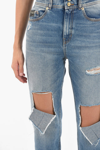 COUTURE 5 Pocket Light Wash Distressed Denims