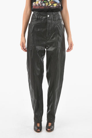 Faux-leather TESSINI Straight-leg Pants
