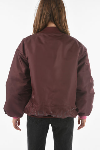 Bomber Full zip in Tessuto Tech con Orli a Costine