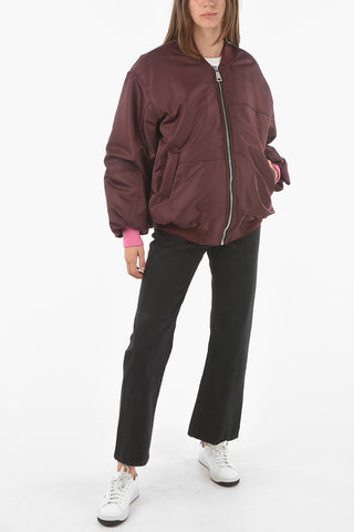 Bomber Full zip in Tessuto Tech con Orli a Costine