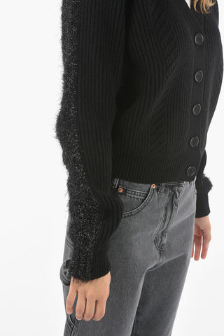 MM1 Lurex on The Back V-Neck Cardigan