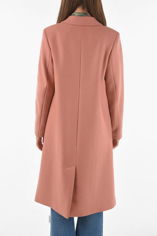 Wool Cashmere Blend Double Breasted Coat