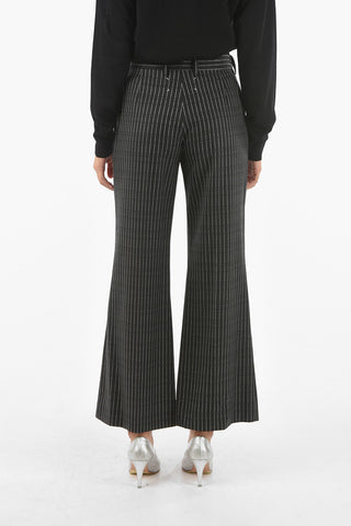  MM4 All Over Logo Wool Palazzo Pants