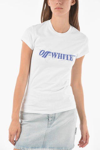 Crewneck PEN T-shirt with Lettering Logo Print