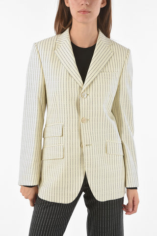 MM1 Blazer in Lana con Motivo Monogram