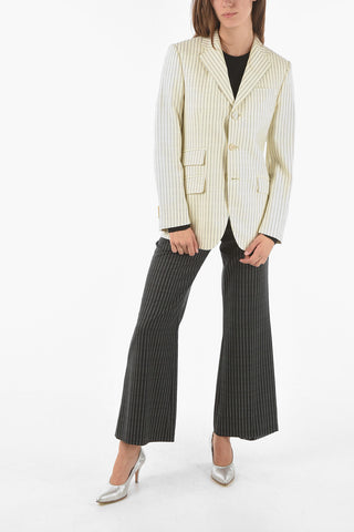 MM1 Blazer in Lana con Motivo Monogram
