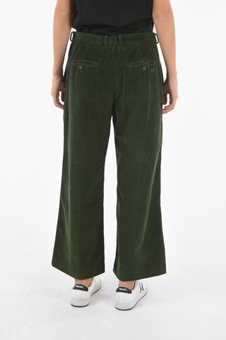 Cropped Fit Corduroy Palazzo Pants