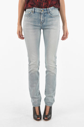5 Pocket Distressed Detail Slim Fit Denims