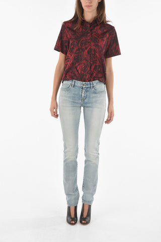 5 Pocket Distressed Detail Slim Fit Denims