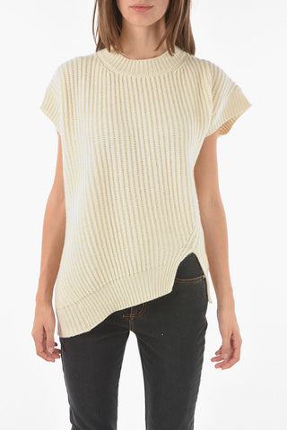 Maglia Girocollo in Cashmere senza Maniche