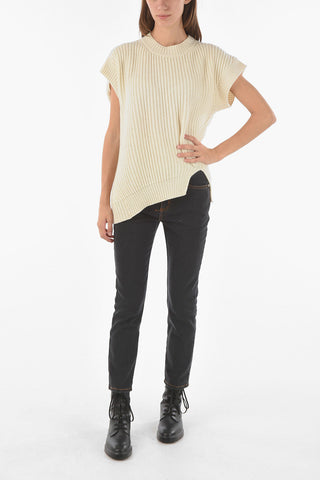 Maglia Girocollo in Cashmere senza Maniche