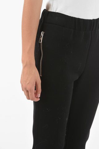 Lettering Logoed Jogger Pants with Ankle Zip