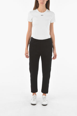 Lettering Logoed Jogger Pants with Ankle Zip