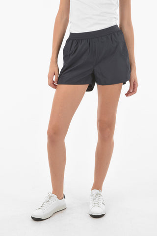 Shorts Running con Bande Laterali in Maglia