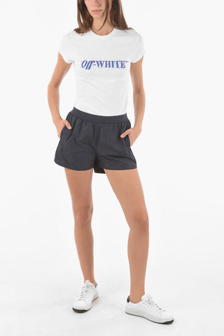 Shorts Running con Bande Laterali in Maglia