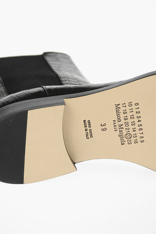 MM22 Leather Crocodile Effect TABI Chelsea Boots