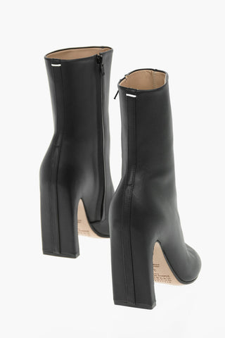 MM22 stivaletti TABI in pelle con zip laterale 10cm