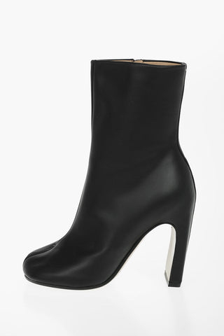 MM22 stivaletti TABI in pelle con zip laterale 10cm