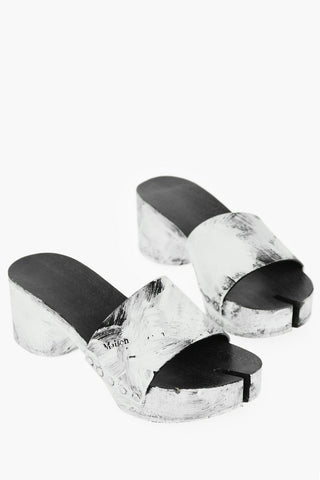 MM22 6,5cm Painted Effect Leather TABI Mules
