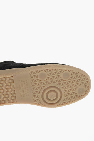 MM22 contrasting strings suede sneakers