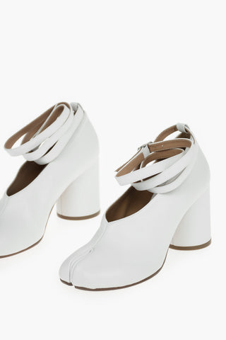 MM22 8,5cm Leather TABI Lace-Up Pumps