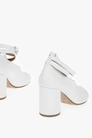 MM22 8,5cm Leather TABI Lace-Up Pumps