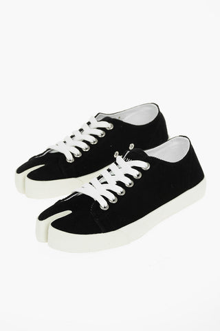 MM22 sneakers TABI in velluto a coste con lacci a contrasto