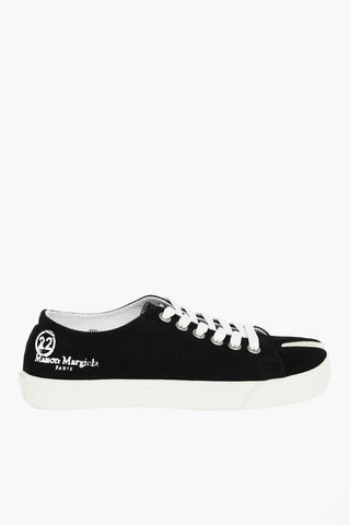 MM22 sneakers TABI in velluto a coste con lacci a contrasto
