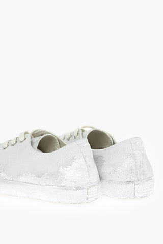 MM2 Laminated Effect Suede TABI Low-Top Sneakers