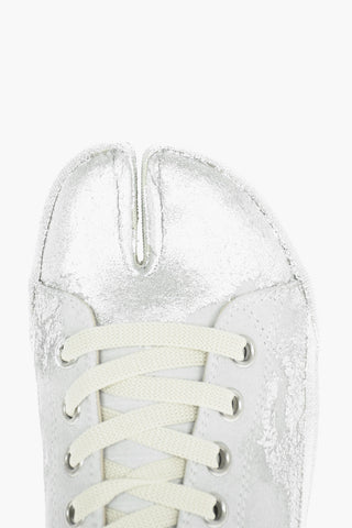 MM2 Laminated Effect Suede TABI Low-Top Sneakers