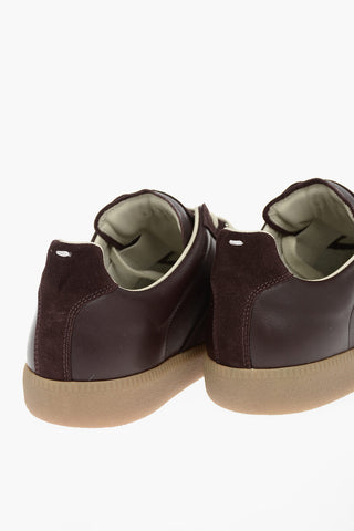 MM22 Contrasting Laces Suede Low-Top Sneakers