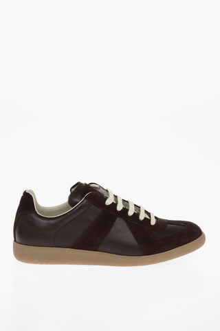 MM22 Contrasting Laces Suede Low-Top Sneakers
